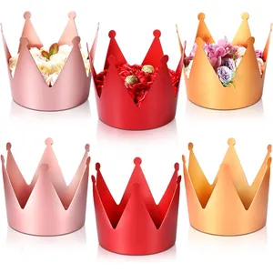Creative QUEEN CROWN Waterproof Mother's Day Rose Box Bouquet Box Holder Birthday Art Gift Wrap Crown Shaped For Mother' S Day