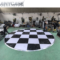 Panneau carré de piste de danse portable de haute qualité à motif quadrillé avec design circulaire pour utilisation en extérieur sur gazon