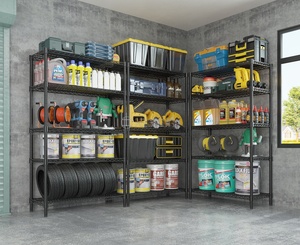 بنيت لآخر أسلاك الفولاذ المغلفة الايبوكسي 5 طبقات رفوف تخزين المرآب الثقيلة وحدة رفوف - Product Image 3