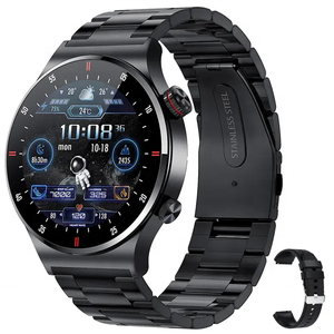 Reloj inteligente QW33นาฬิกาอัจฉริยะจอแสดงผล HD ขนาดใหญ่ระบบชาร์จแม่เหล็กพร้อมระบบตรวจสอบความร้อนสำหรับเล่นกีฬารองรับ NFC