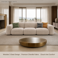 Le nouveau canapé d'angle moderne et minimaliste pour salon, canapé de luxe en tissu, canapé design de style maison