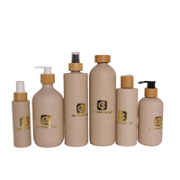 Envase Ecológico de Plástico para Manteca Corporal de 100ml 200ml 8oz, Botella de Paja de Trigo para Loción y Champú, para Envasado de Cosméticos F888