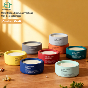 Custom Large Luxury 300ml Empty Cement <strong>Concrete</strong> <strong>Candle</strong> Jar Handmade Cylinder <strong>Holder</strong> for Weddings <strong>Candle</strong> Making 12oz - Product Image 1