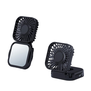 New Neck Hanging <b>Foldable</b> Fan USB Adjustable Rechargeable Cooling Fan with <b>Mirror</b> - Product Image 4
