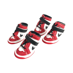 Juego de 4 Zapatos para <span class=keywords><strong>Perro</strong></span> de Alta Gama, Personalizados al por Mayor, Material PU Impermeable, Estilo Deportivo Clásico con Estampado, para Todas las Estaciones - Product Image 3