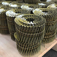 Clous en bobine pour charpente 2 et 2,5 pouces, clous en fil métallique à tige filetée pour palettes, pour pistolet à clous pneumatique, de l'usine chinoise