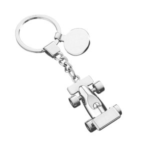 Portachiavi retrò Formula 1 con moschettone in acciaio inossidabile e lega metallica, personalizzabile con logo, in zinco e gomma resistente - Product Image 1
