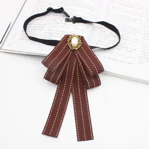 10 cm Coffee Color Adjust Bow Tie women's autumn winter t-shirt collar collocation neckwear cravat accessories TS233