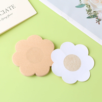 Couvre-mamelon invisible adhésif jetable couleur unie accessoire intime rond coeur fleur forme couvre-mamelon