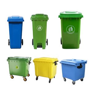 Hình chữ nhật <span class=keywords><strong>240L</strong></span> 660L 1100L bên ngoài HDPE Thùng rác bin Thùng rác nhựa chất thải Thùng rác đường phố Thùng rác - Product Image 1