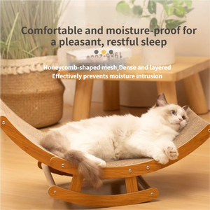 Wackelbett-Sofa Katzen-Kratzbaum aus Karton Kratzfest Verschleißbeständig Ohne Haarverlust Selbstunterhaltendes Minimalistisches Katzenspielzeug - Product Image 2