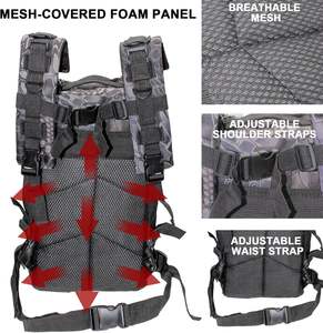 Muestra Gratuita, Mochila Impermeable de Gran Capacidad 600D/RPET con Cierre Enrollable, para Ciclismo y Senderismo al Aire Libre, con Correas Ajustables - Product Image 4