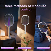 En stock, raquette électrique rechargeable 3000V, tue-moustiques, lampe anti-insectes, piège à mouches portable, anti-insectes pour l'intérieur