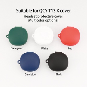 Étui pour <span class=keywords><strong>QCY</strong></span> <span class=keywords><strong>T13</strong></span> X Étui de protection en silicone antichoc pour écouteurs avec crochet pour <span class=keywords><strong>QCY</strong></span> <span class=keywords><strong>T13</strong></span> X Étui pour écouteurs sans fil en silicone - Product Image 3