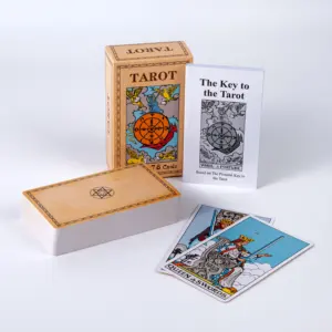 Оригинальный классический дизайн, испанские английские карты Таро, бесплатный образец, бумажные карты Таро С путеводителем