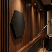 Panneaux acoustiques en fibre de polyester insonorisants Woxin Hexagon, 12 pièces, pour studio d'enregistrement à domicile - Design moderne