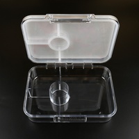 Boîte à lunch bento pour enfants en plastique Tritan, étanche, 4 compartiments, compatible lave-vaisselle et micro-ondes, sans BPA, avec couvercle