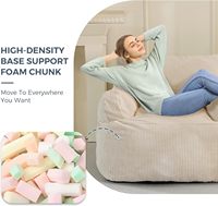 Vente chaude Écologique Poche Grand Paresseux Sol Chaise Géant Pouf Canapés Pour Adultes