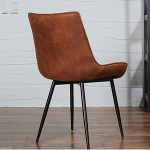 <span class=keywords><strong>Mid</strong></span> <span class=keywords><strong>Century</strong></span>-Silla de café cómoda, muebles modernos de comedor, Base de Metal, de cuero negro, <span class=keywords><strong>sillas</strong></span> para restaurante - Product Image 5