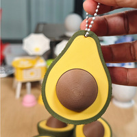 Groothandel Grensoverschrijdende Nieuwe 3D-geprinte Avocado Fruit Decompressie Hangertje Tasdecoratie Clickers Stressverlichtende Speelgoed