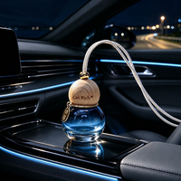 Diffuseur de parfum pour voiture 10 ml en stock, flacon en verre dégradé avec bouchon en bois, désodorisant suspendu pour voiture, aromathérapie
