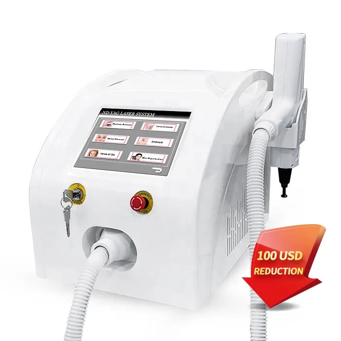 The latest model portable 5 treatment heads Nd yag laser tattoo removal picosecond q switch tattoo removal machine price