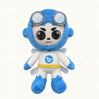 Umwelt freundliche benutzer definierte Plüschtiere Blue Robot Plüsch tier Kuscheltiere für Green Branding Corporate Social Responsibility Geschenke
