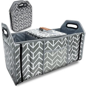 Conveniente organizador de almacenamiento de carga plegable para SUV con maletero, soporte para comestibles, caja de almacenamiento de ropa, accesorio de tela - Product Image 1