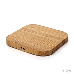 Chargeur sans fil rapide en bois de bambou naturel, logo personnalisé, chargeur sans fil en bois à charge rapide 15W pour idées de cadeaux de Noël - Product Image 6