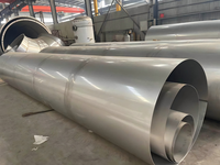 Conduit d'air soudé en acier inoxydable de grand diamètre personnalisé Dépoussiérage industriel Ventilation d'échappement de fumée pour hôtel villa Incendie