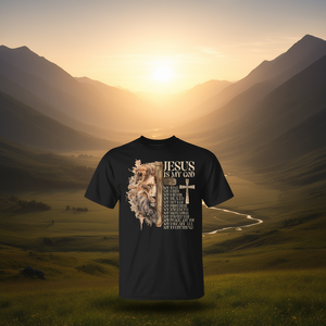 Camiseta con cita cristiana inspiradora del León de Judá, Fe en Cristo - Product Image 3