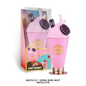 สเปรย์น้ำหอมรูปไอศกรีมสีชมพูหวาน 200 มล. กลิ่นหอมติดทนนาน เป็นมิตรต่อสิ่งแวดล้อม น่ารัก ใช้ได้ทุกวัน บรรจุขวด ขายส่ง - Product Image 2