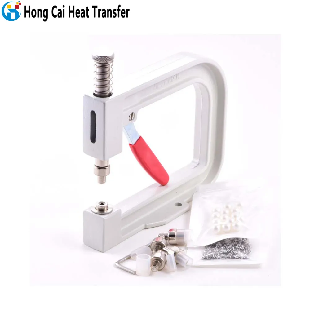 Hongcai Mini Doe-Het-Zelf Parel Klinknagel Kralen Machine Handmatige Vormgeving Gereedschap Parel Handleiding Bevestigingsmachine Inlay Tool