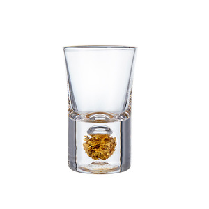 Vaso de Cristal Hecho a Mano <span class=keywords><strong>con</strong></span> Lámina de Oro de 24K, 10ml/25ml, de Lujo, Sin Plomo, Soplado a Mano, Ecológico, de Alta Calidad, para Bar en Casa, para <span class=keywords><strong>Vodka</strong></span> - Product Image 1