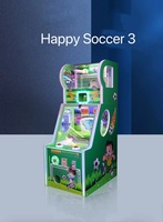 Machine de jeu d'arcade d'intérieur à monnayeur Happy Soccer, machine de jeu de loterie à tickets de prix pour enfants avec accepteur de billets