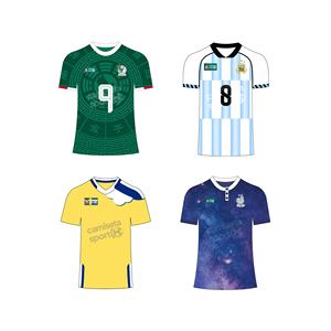 Ropa para Fanáticos del Fútbol Global 2026 con Cuatro Camisetas <span class=keywords><strong>de</strong></span> Selecciones Nacionales Diseñadas para la Temporada <span class=keywords><strong>de</strong></span> Eventos <span class=keywords><strong>de</strong></span> Fútbol, Francia, México - Product Image 1