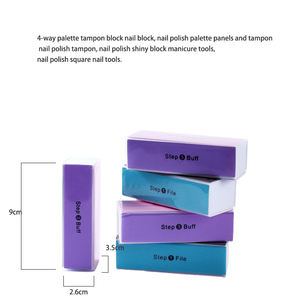 Bloc de polissage des ongles brillant multi-fonction <span class=keywords><strong>4</strong></span> voies <span class=keywords><strong>lime</strong></span> <span class=keywords><strong>à</strong></span> ongles et blocs tampons matériau éponge Double face pour outil de manucure - Product Image 2