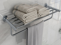 Ensemble d'accessoires de salle de bain Porte-serviettes d'hôtel Porte-serviettes en acier inoxydable Porte-serviettes de rangement Accessoires de salle de bain en acier inoxydable pour toilettes