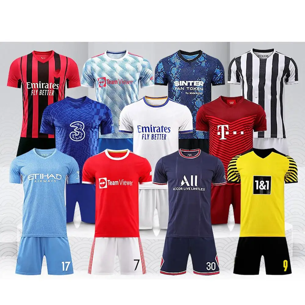 New 2024 Custom Jersey Quality Thai Football Jersey Men's Football Uniform Set Team Soccer Wear thailand jersey