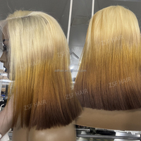 Perruque courte bob 13x4 transparente sans colle avec dentelle frontale, cheveux humains indiens bruts alignés, perruques frontales HD en dentelle, vente en gros pour fournisseurs