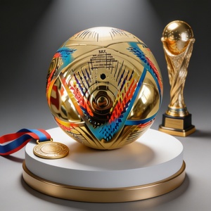 Pallone da Calcio Personalizzato Sanhuan in Pelle PU Dorata per Marchi, Souvenir, Produzione Professionale OEM Diretta in Fabbrica - Product Image 1