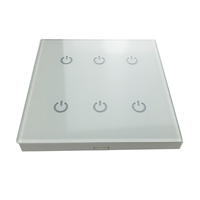Kincony 2-4-6 gang interrupteur tactile de réinitialisation murale 86 module avec led brossé pour système de contrôle de maison intelligente kc868