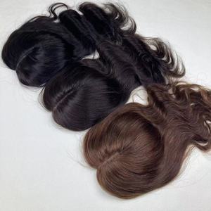 Topper capillaire 6x6 respirant et durable à base mono, en <span class=keywords><strong>cheveux</strong></span> humains vierges bruts, avec cuir chevelu naturel uniforme, pour femmes souffrant de calvitie de la couronne - Product Image 3
