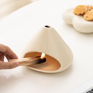 Porte-encens Palo Santo avec cheminée, mini foyer en céramique pour cônes de sauge - Product Image 2