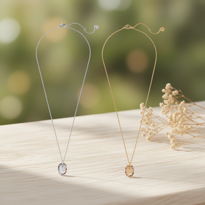 Collana con Ciondolo a Forma di Lettera U con Diamante 10x15cm, Stile Collare, Gioielli alla Moda - Product Image 3