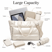 Sac fourre-tout matelassé grande capacité personnalisé, léger, avec bandoulière réglable pour le voyage
