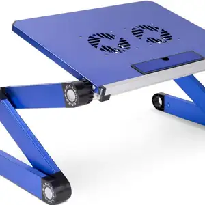 Маленький легкий портативный алюминиевый стол для ноутбука с откидывающейся спинкой для кровати/дивана