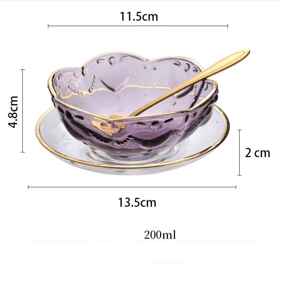 Ensemble trois pièces violet-or