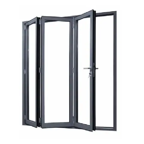Главные ворота входная дверь новый дизайн домашние алюминиевые стеклянные складные двери