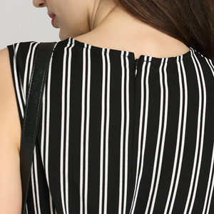 Modelos calientes negro/gris con estampado de rayas sin mangas <span class=keywords><strong>elegante</strong></span> Oficina <span class=keywords><strong>mono</strong></span> - Product Image 4